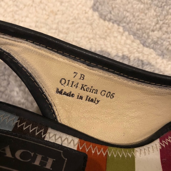 Coach Keira navy sling back high heels - Picture 3 of 10